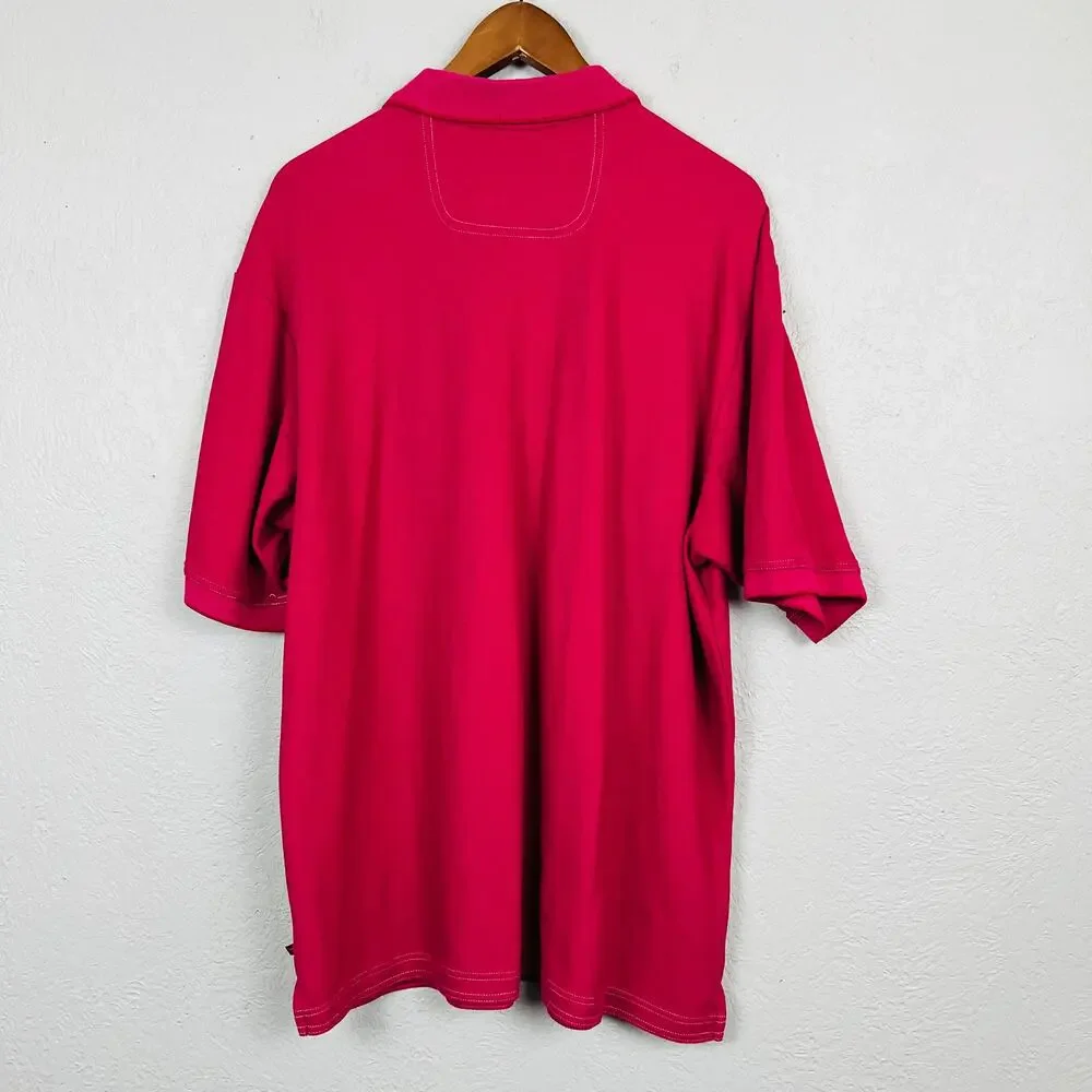Tommy Bahama Knit Polo Short Sleeve Pink - XL